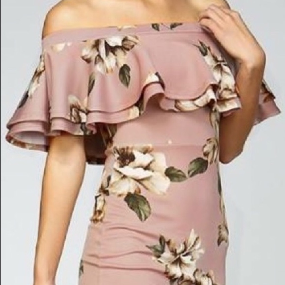 Floral off the shoulder dress